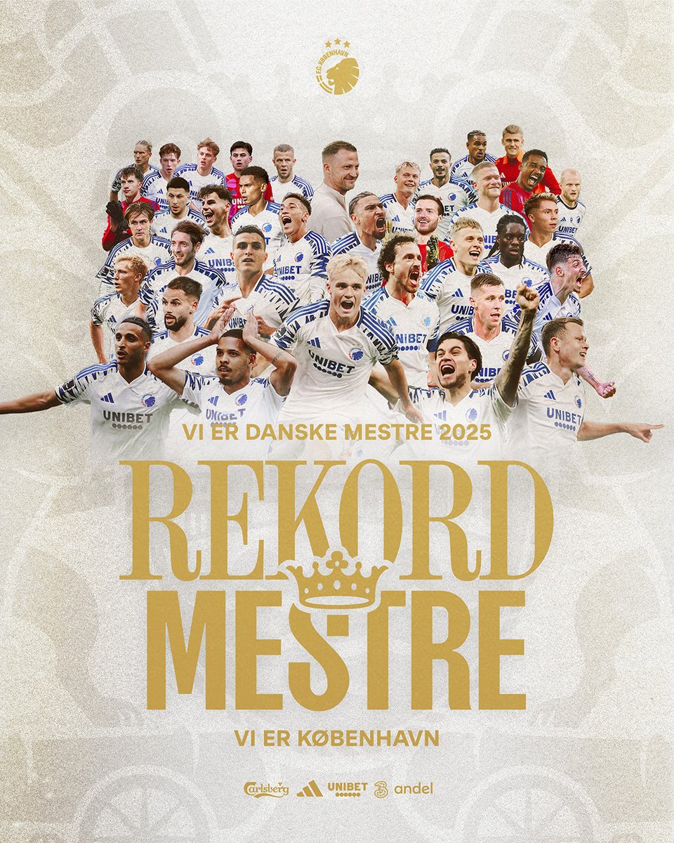 🏆哥本哈根1分优势力压中日德兰，夺得本赛季丹麦超冠军