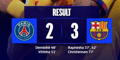 华体会体育APP下载-【欧冠】拉菲双响滕森头球制胜，巴萨3比2客胜巴黎